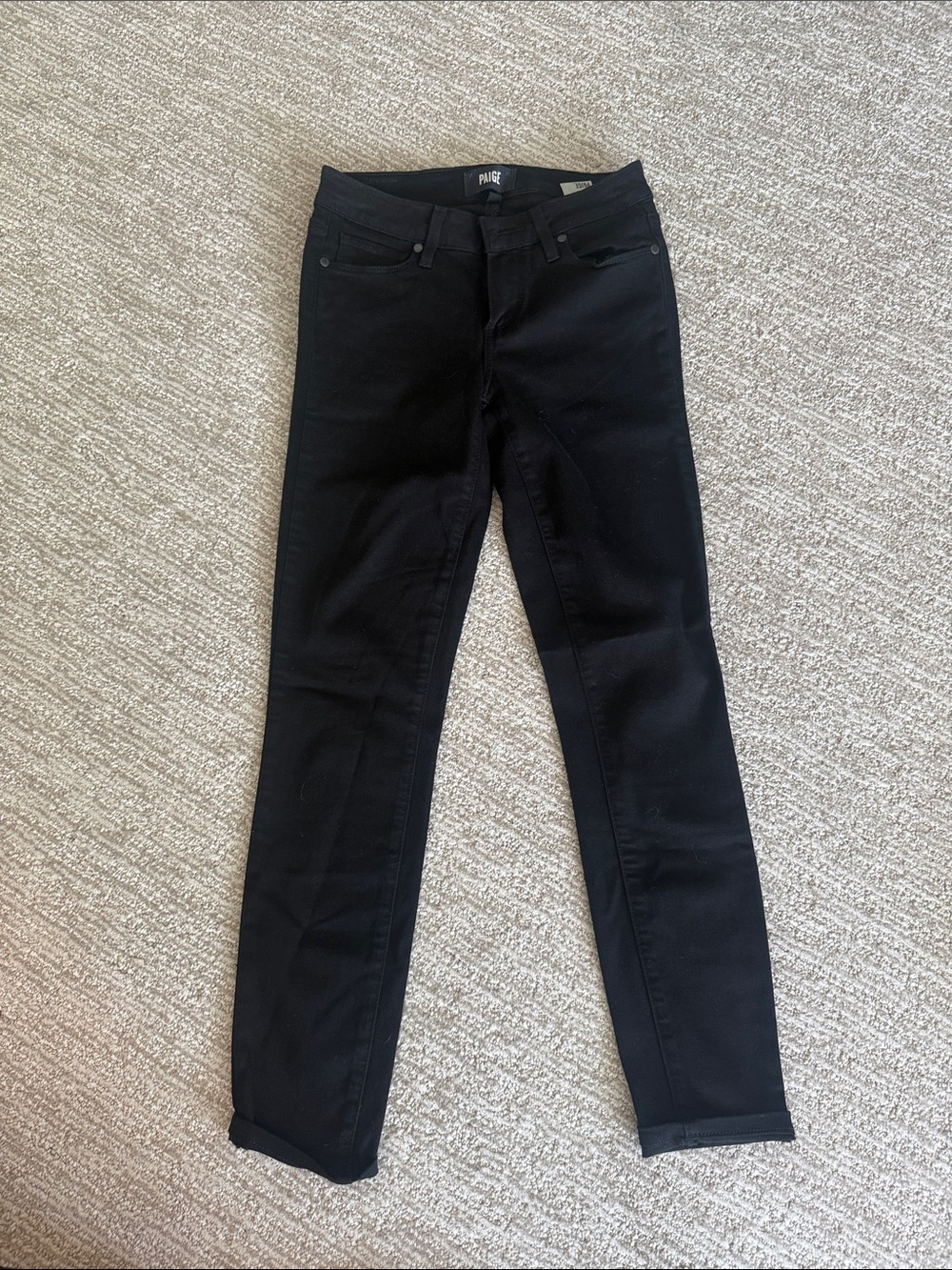 PAIGE Jet-Black Slim Stretch Jeans